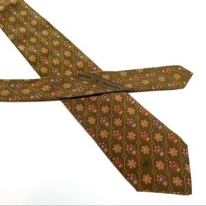 Valentino Olive Sage Green Silk Tie